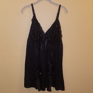 SILK Lane Bryant Cacique Black Babydoll sz 22/24